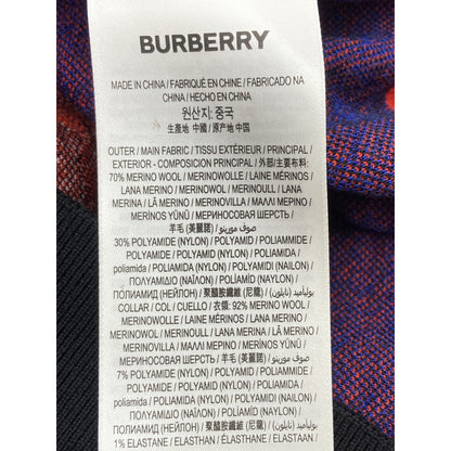 BURBERRY バーバリー 8037829 ﾘｶﾙﾄﾞﾃｨｯｼ期 ﾊｳﾝﾄﾞﾄｩｰｽ 袖ﾛｺﾞ Vﾈｯｸﾆｯﾄ トップス M