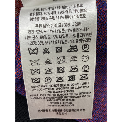 BURBERRY バーバリー 8037829 ﾘｶﾙﾄﾞﾃｨｯｼ期 ﾊｳﾝﾄﾞﾄｩｰｽ 袖ﾛｺﾞ Vﾈｯｸﾆｯﾄ トップス M