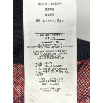 BURBERRY バーバリー 8037829 ﾘｶﾙﾄﾞﾃｨｯｼ期 ﾊｳﾝﾄﾞﾄｩｰｽ 袖ﾛｺﾞ Vﾈｯｸﾆｯﾄ トップス M
