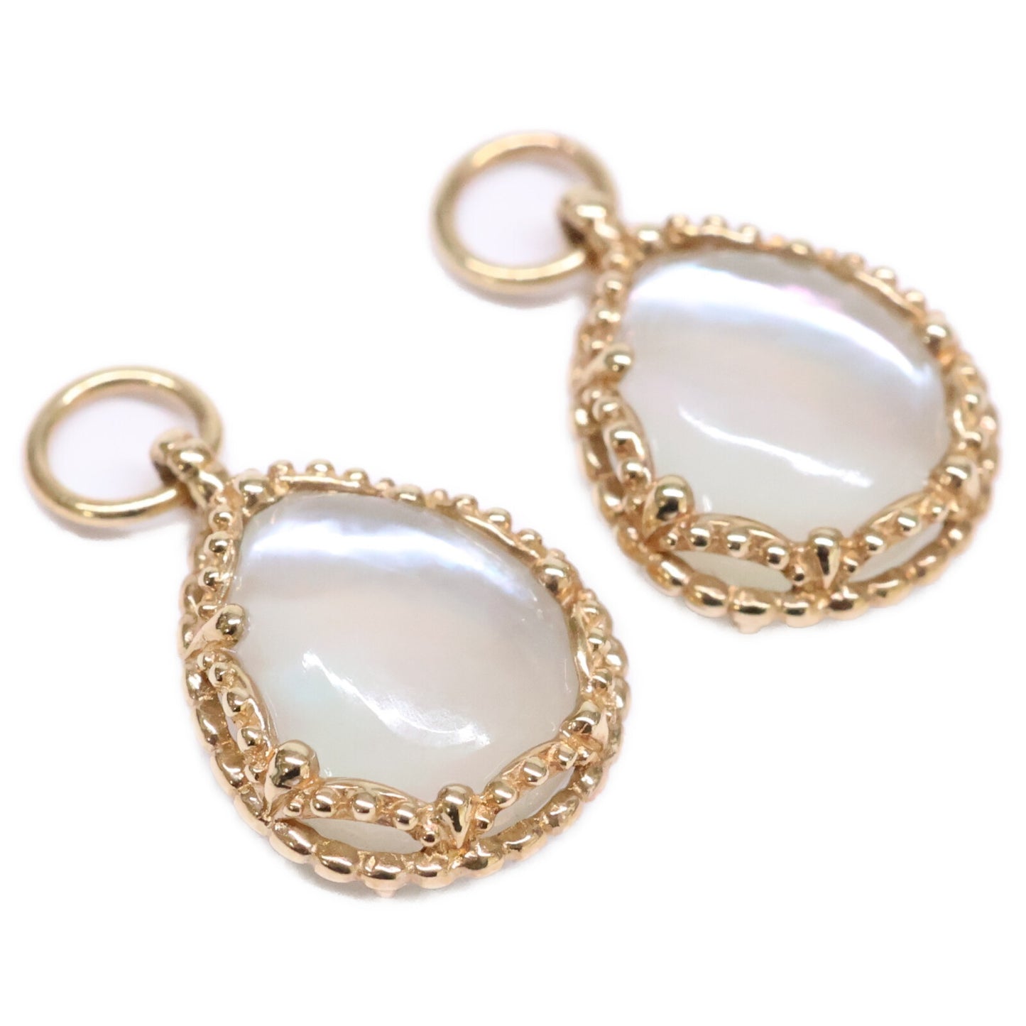 agete アガット 【美品】K10 マルチストーン ピアス チャーム