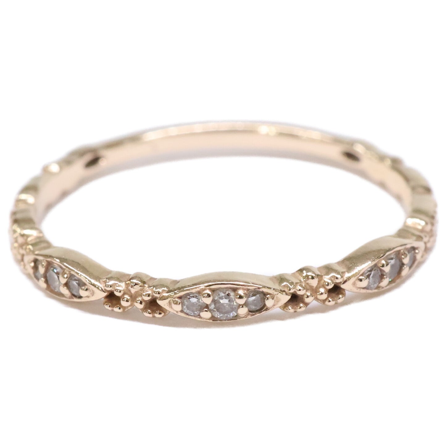 agete アガット 【美品】K10 0.06 カルム ダイヤモンド リング 指輪