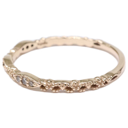 agete アガット 【美品】K10 0.06 カルム ダイヤモンド リング 指輪