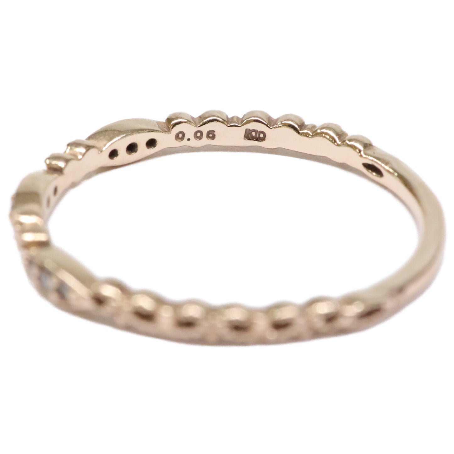 agete アガット 【美品】K10 0.06 カルム ダイヤモンド リング 指輪