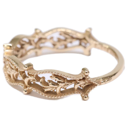 agete アガット 【美品】K10 0.005 透かし ダイヤモンド リング 指輪