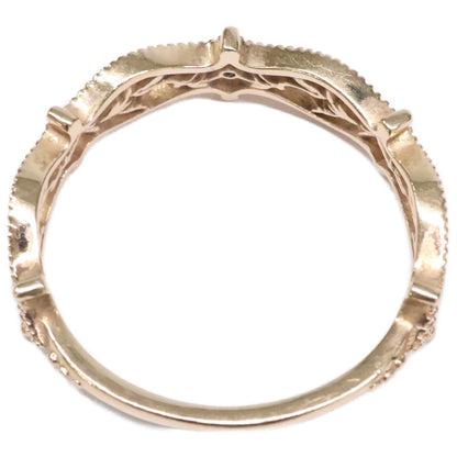 agete アガット 【美品】K10 0.005 透かし ダイヤモンド リング 指輪