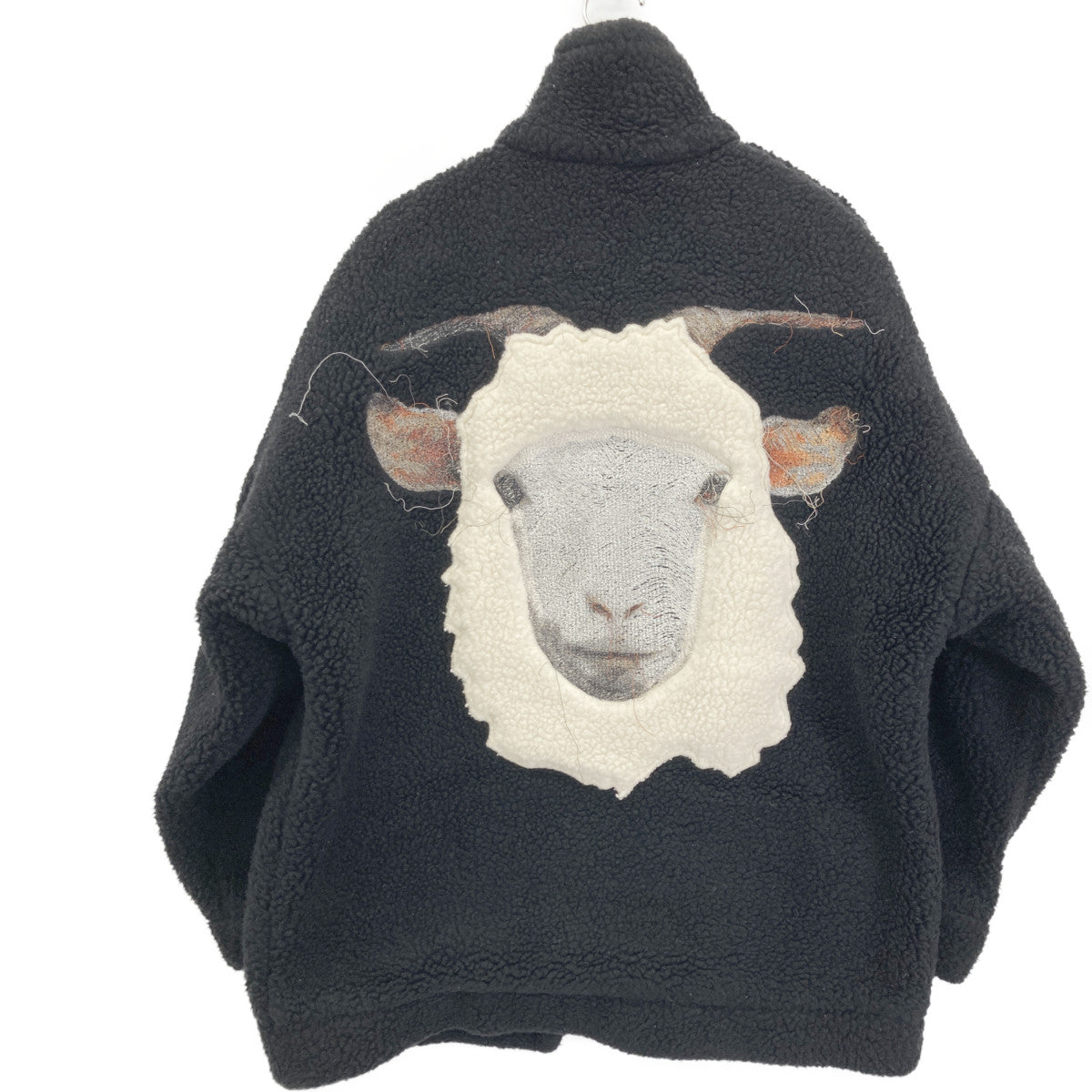 doublet ダブレット ﾌﾞﾗｯｸ PHOTO STITCH EMBROIDERY FUR JACKET コート M