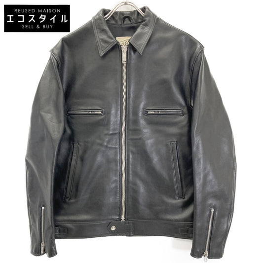 666 666トリプルシックス ﾌﾞﾗｯｸ LETHER WARE ﾗｲﾀﾞｰｽｼﾞｬｯｹｯﾄ ジャケット 40