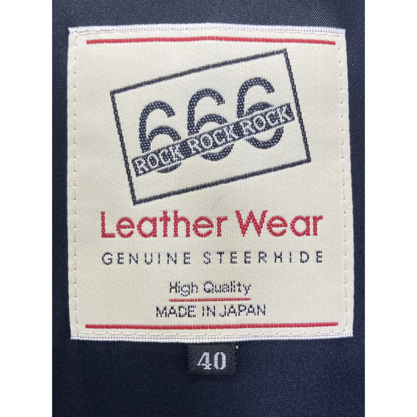 666 666トリプルシックス ﾌﾞﾗｯｸ LETHER WARE ﾗｲﾀﾞｰｽｼﾞｬｯｹｯﾄ ジャケット 40