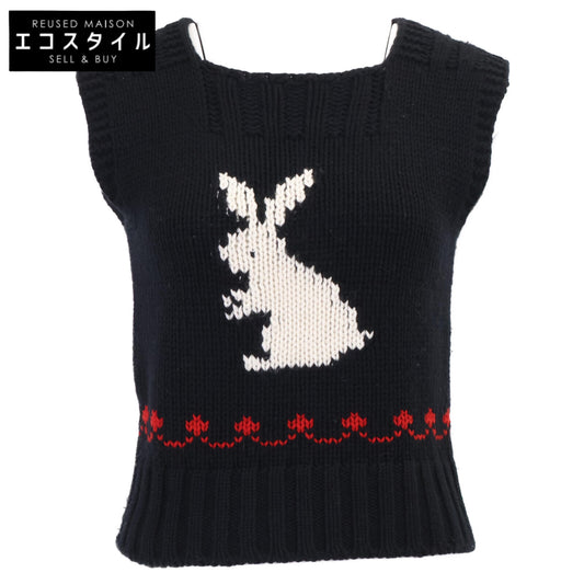 Christian Dior クリスチャンディオール 【国内正規】154T39AM110 ラビット カシミヤｘウール ニット ベスト I:38