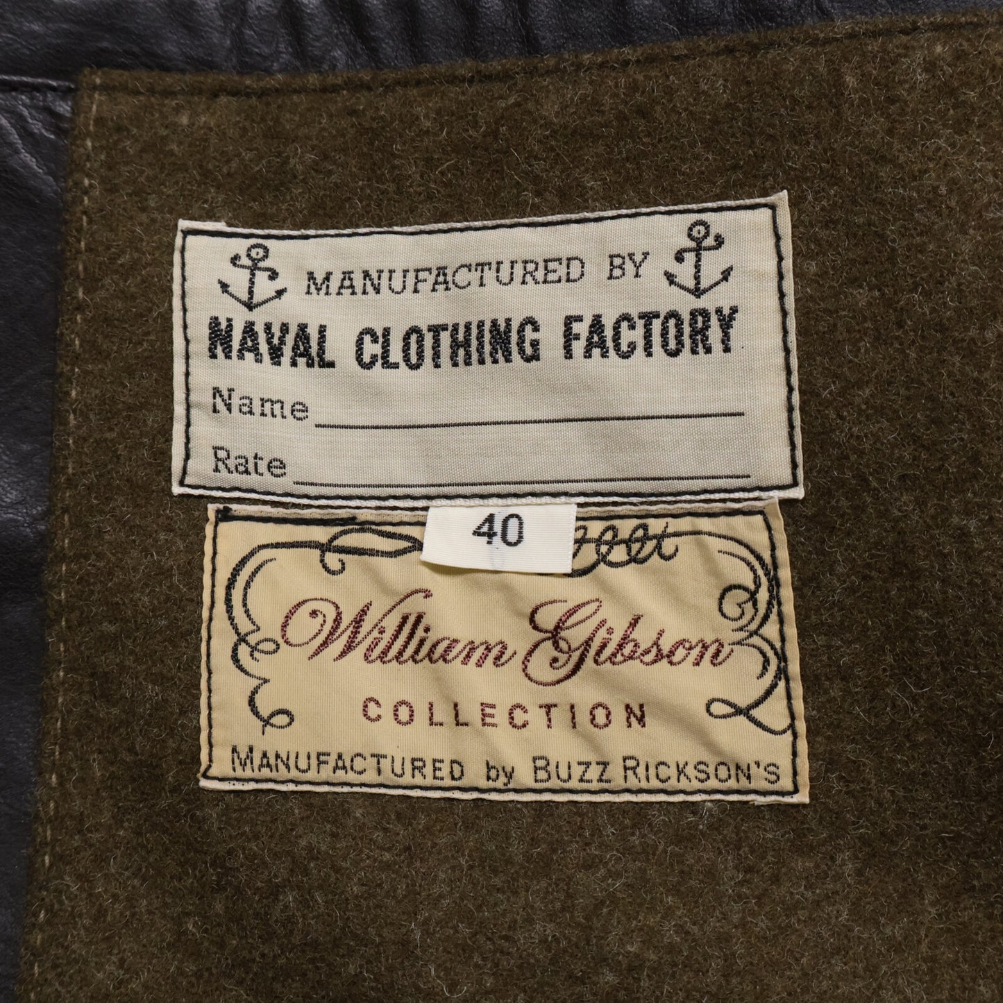BUZZ RICKSON'S バズリクソンズ 【美品】BR80420 ウィリアムギブソン ホースハイド ピー コート 40
