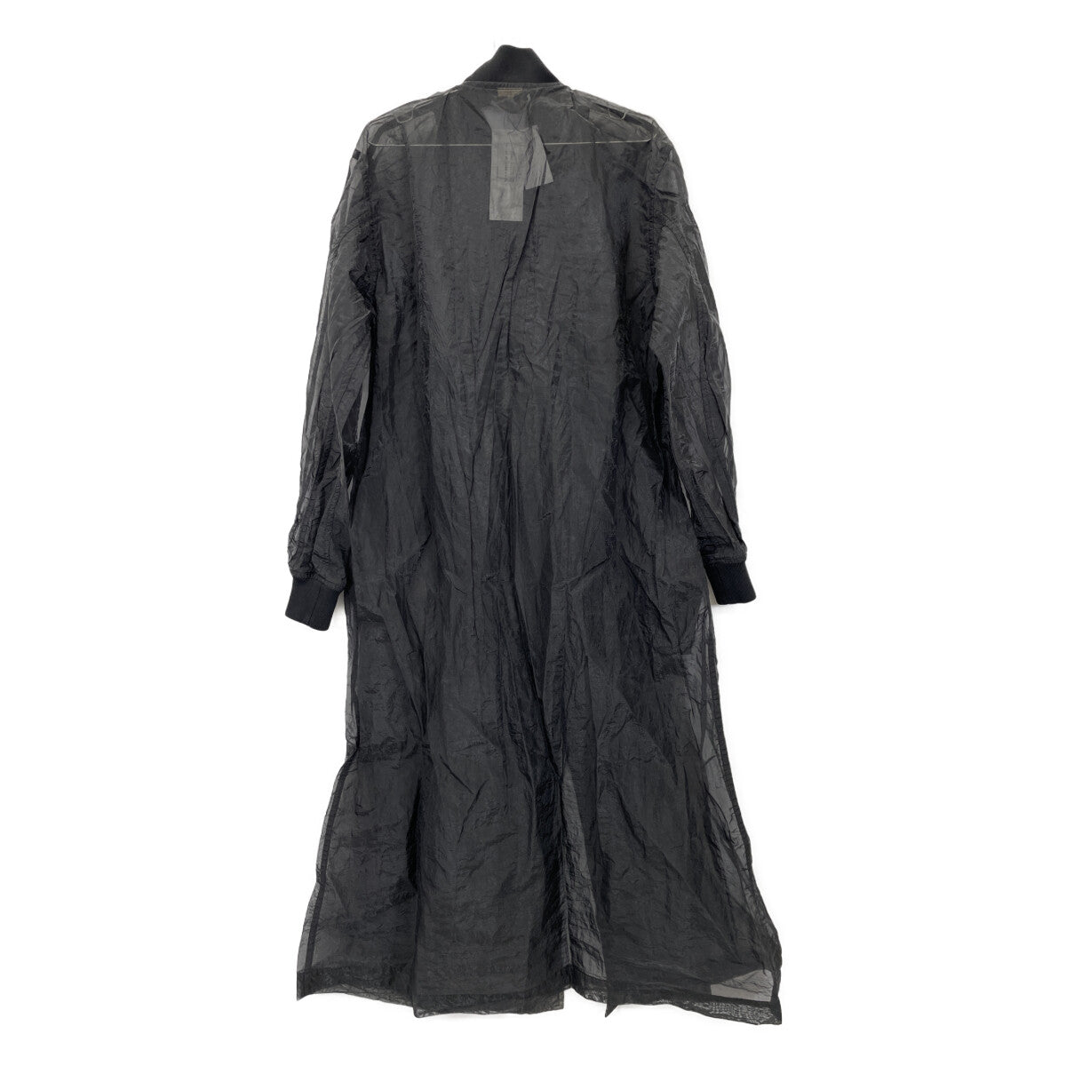 BLACKCOMMEdesGARCONS ブラックコムデギャルソン 1F-C002 ﾌﾞﾗｯｸ ﾌｨﾙﾀｰｸﾛｽ ｼｰｽﾙｰ ﾛﾝｸﾞｽﾀｯﾌｺｰﾄ コート L