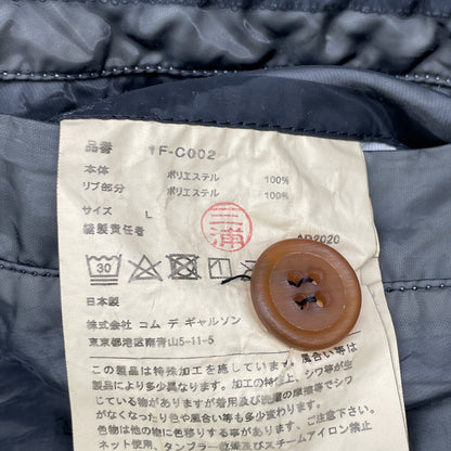 BLACKCOMMEdesGARCONS ブラックコムデギャルソン 1F-C002 ﾌﾞﾗｯｸ ﾌｨﾙﾀｰｸﾛｽ ｼｰｽﾙｰ ﾛﾝｸﾞｽﾀｯﾌｺｰﾄ コート L