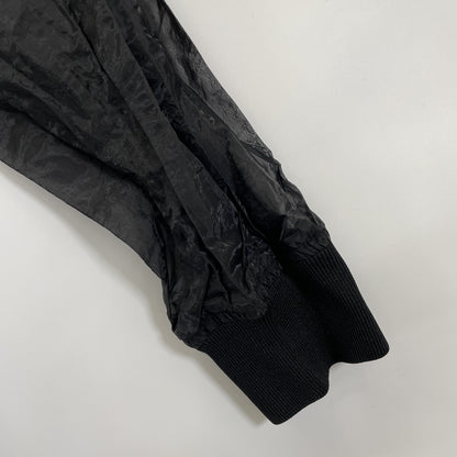 BLACKCOMMEdesGARCONS ブラックコムデギャルソン 1F-C002 ﾌﾞﾗｯｸ ﾌｨﾙﾀｰｸﾛｽ ｼｰｽﾙｰ ﾛﾝｸﾞｽﾀｯﾌｺｰﾄ コート L