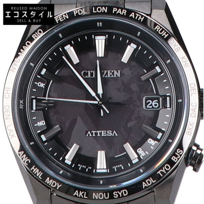 CITIZEN シチズン x HAKUTO-R 美品 CB0285-63E アテッサ ACT Line ブラックチタン エコドライブ電波 腕時計