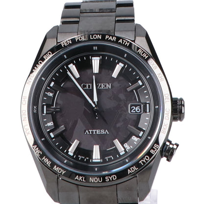 CITIZEN シチズン x HAKUTO-R 美品 CB0285-63E アテッサ ACT Line ブラックチタン エコドライブ電波 腕時計