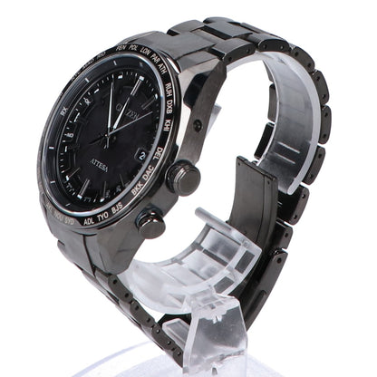 CITIZEN シチズン x HAKUTO-R 美品 CB0285-63E アテッサ ACT Line ブラックチタン エコドライブ電波 腕時計