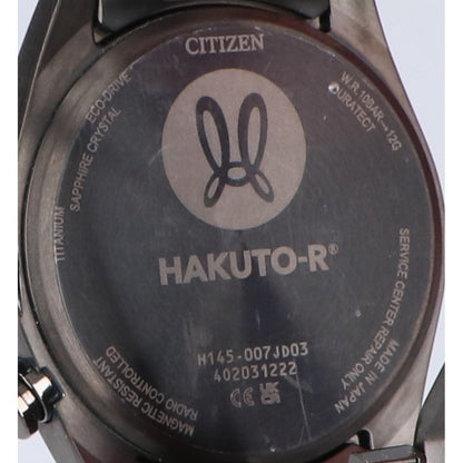 CITIZEN シチズン x HAKUTO-R 美品 CB0285-63E アテッサ ACT Line ブラックチタン エコドライブ電波 腕時計