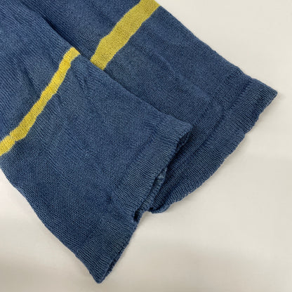 YOKOSAKAMOTO ヨーコサカモト 7ｹﾞｰｼﾞの天竺編みﾘﾈﾝ混ｻﾏｰﾆｯﾄ/先染め×愛知県有松絞りｵｰﾊﾞｰﾀﾞｲ トップス M