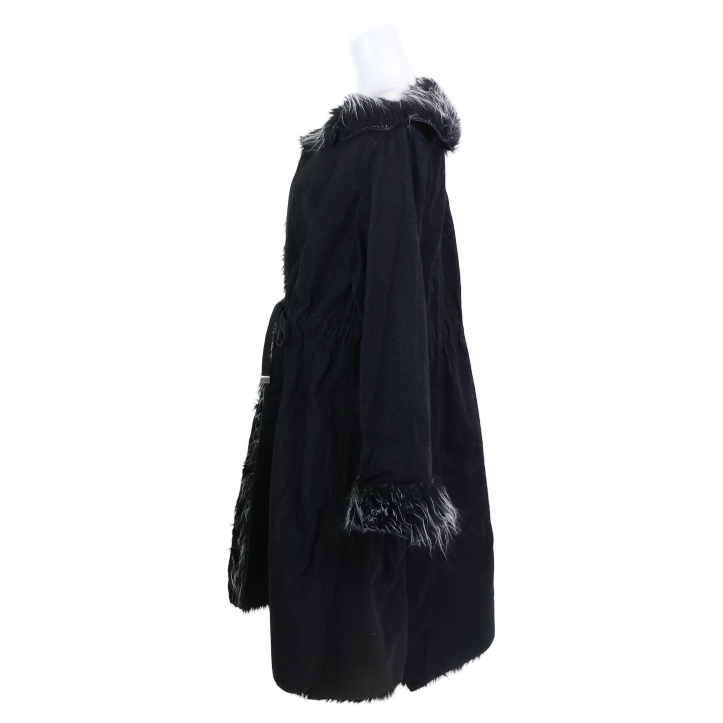 CHANEL シャネル 【国内正規】02A P20193 ファー デニム コート 36