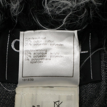 CHANEL シャネル 【国内正規】02A P20193 ファー デニム コート 36