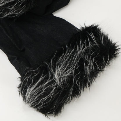 CHANEL シャネル 【国内正規】02A P20193 ファー デニム コート 36