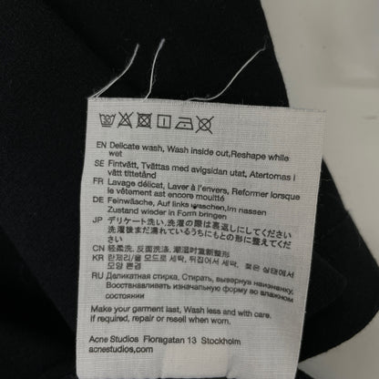 ACNE STUDIOS アクネ ストゥディオズ ﾌﾞﾗｯｸ×ﾌﾞﾙｰ ﾌｪｲｽﾊﾟｯﾁ Tｼｬﾂ トップス M