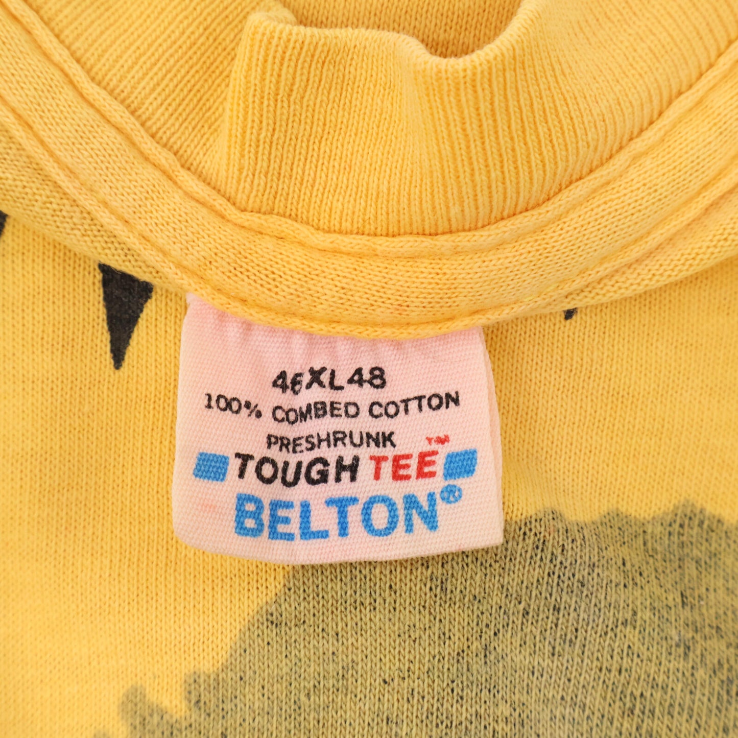 BELTON ベルトン 80s イエロー ボブマーリ- Tシャツ トップス 46XL48