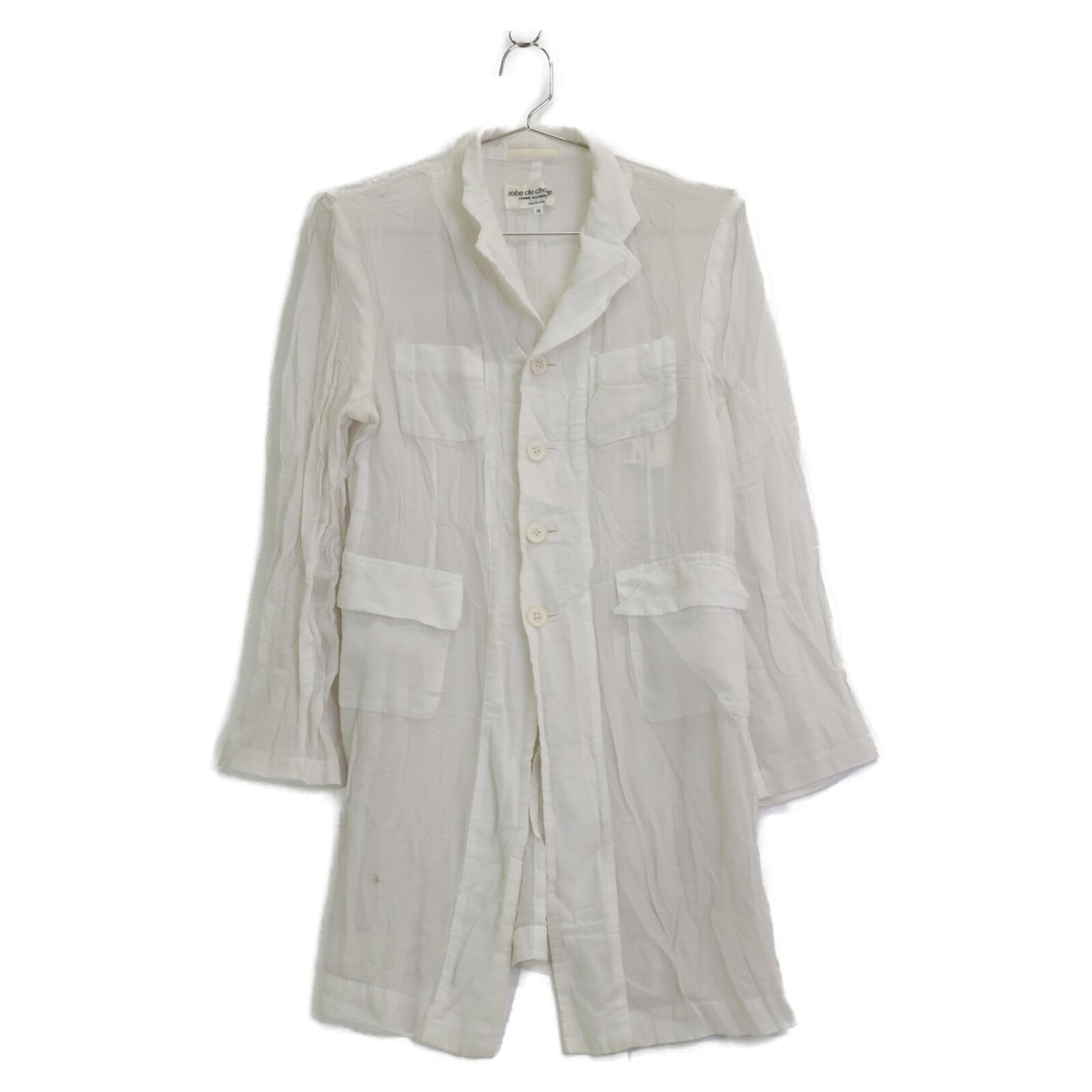 COMMEdesGARCONS コムデギャルソン ホワイト RJ-10008M ポリエステル100 シャツ トップス M