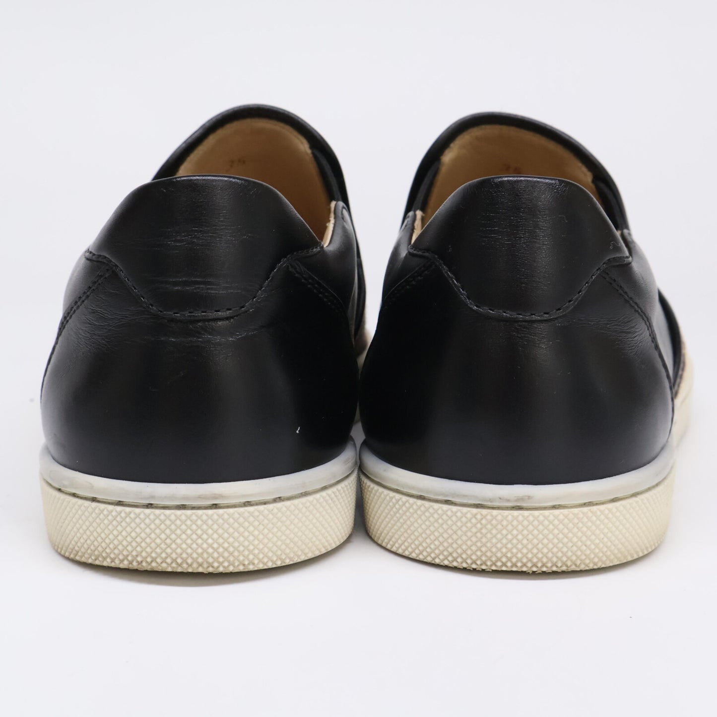 Christian Louboutin クリスチャンルブタン レオパード柄ハラコ/レザー スリッポン シューズ 35