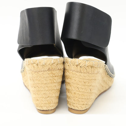 CELINE セリーヌ オープントゥ エスパドリーユ ウェッジソール サンダル シューズ 35