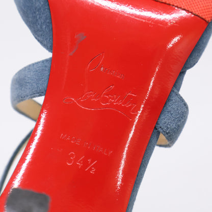 Christian Louboutin クリスチャンルブタン スエード クロスストラップ ポインテッドトゥ シューズ 34 1/2