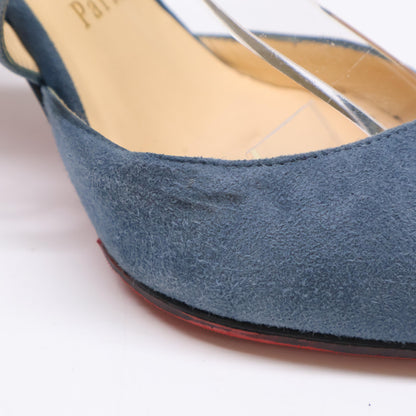Christian Louboutin クリスチャンルブタン スエード クロスストラップ ポインテッドトゥ シューズ 34 1/2