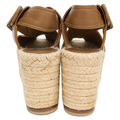 CELINE セリーヌ 【美品】オープントゥ エスパドリーユ ウェッジソール サンダル シューズ 34