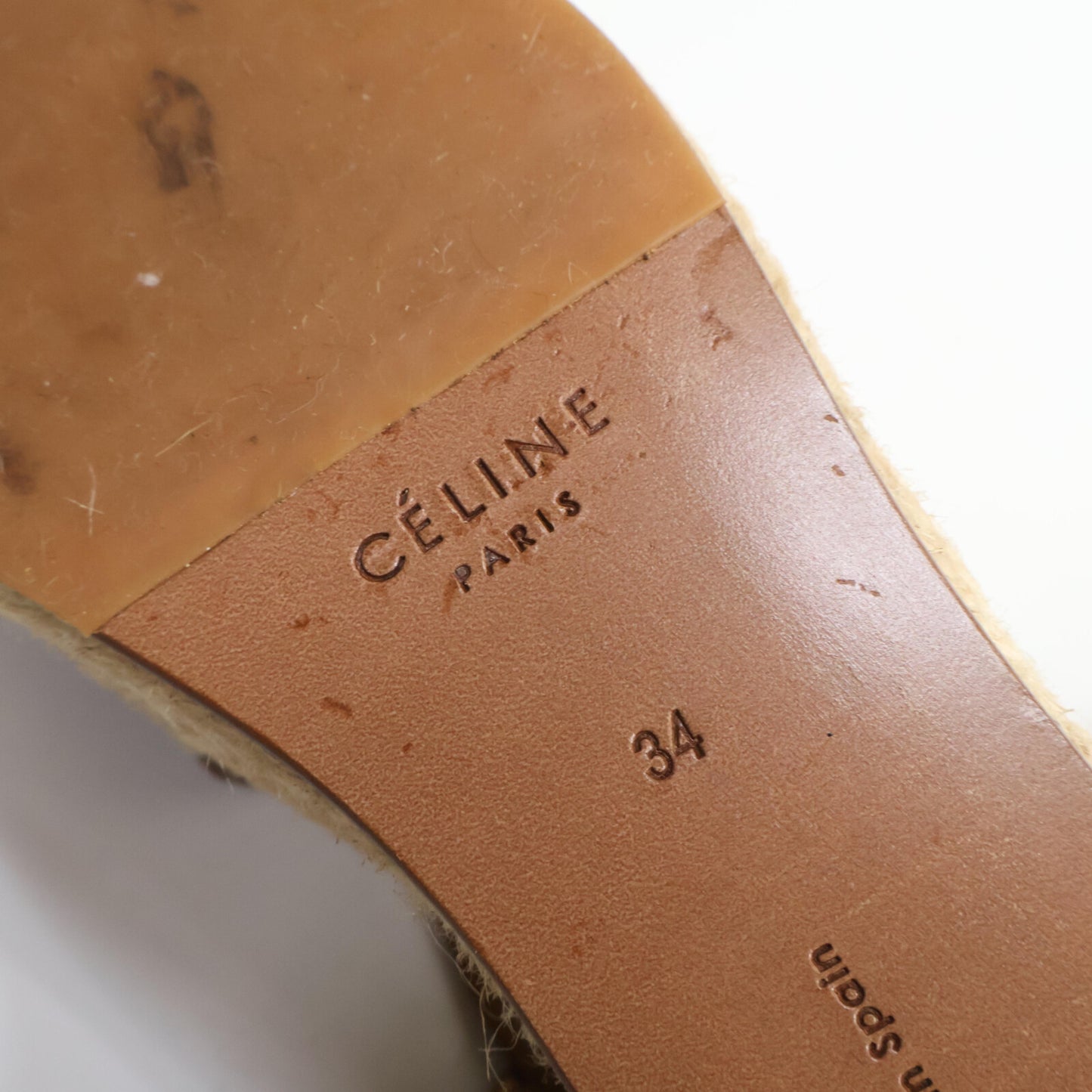 CELINE セリーヌ 【美品】オープントゥ エスパドリーユ ウェッジソール サンダル シューズ 34