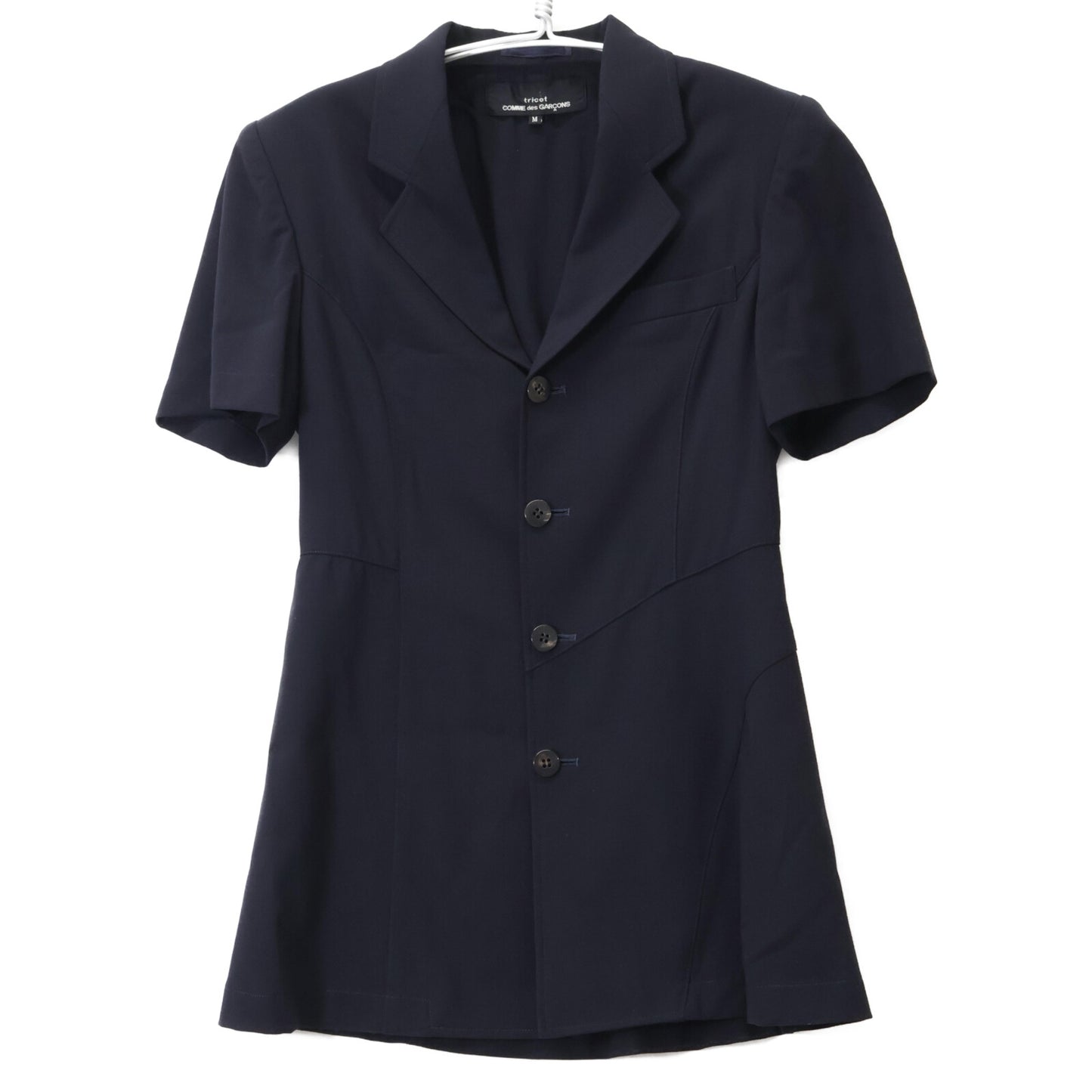 tricotCOMMEdesGARCONS トリココムデギャルソン ﾈｲﾋﾞｰ TJ-11010M ｳｰﾙ100 ｼﾞｬｹｯﾄ ジャケット M