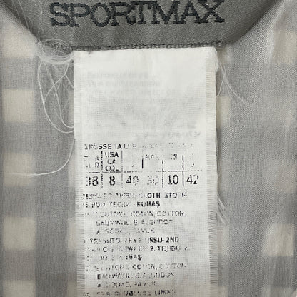SPORTMAX スポーツマックス 国内正規 ギンガムチェック ノースリーブ フレア シャツ ワンピース 38
