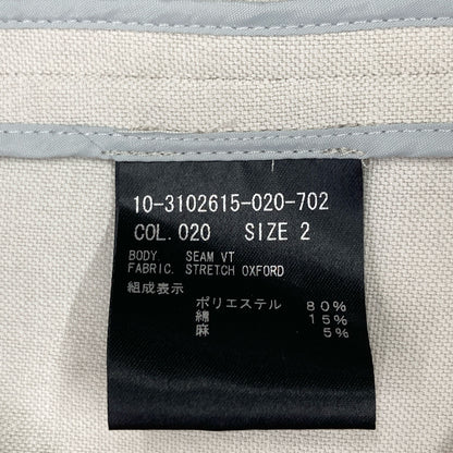 Theory セオリー 23年 SEAM VT STRETCH OXFORD リネン混ロングジレ ベスト 2