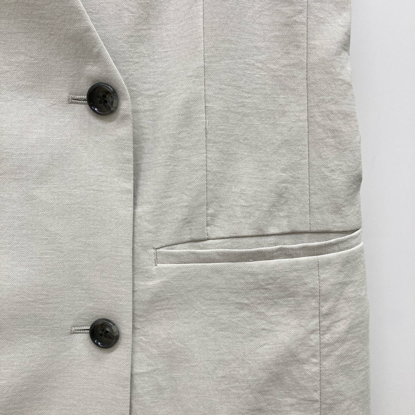 Theory セオリー 23年 SEAM VT STRETCH OXFORD リネン混ロングジレ ベスト 2