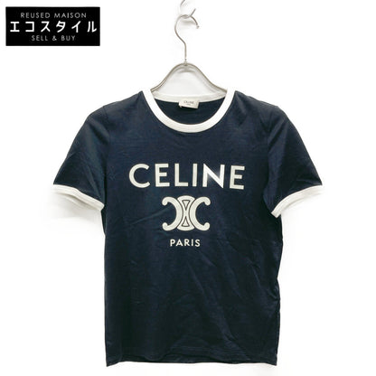 CELINE セリーヌ ﾌﾞﾗｯｸ 2X872671Q.38AW ﾄﾘｵﾝﾌ Tｼｬﾂ トップス XS
