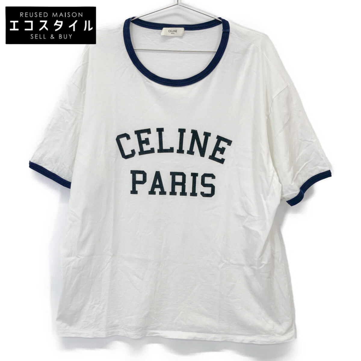 CELINE セリーヌ ﾎﾜｲﾄ 2X45M671Q.01NB Tｼｬﾂ トップス XL