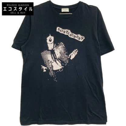 SAINT LAURENT PARIS サンローランパリ ﾌﾞﾗｯｸ 631800 ｸﾞﾗﾌｨｯｸﾌﾟﾘﾝﾄ Tｼｬﾂ トップス XL