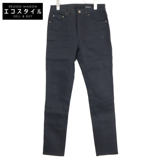 SAINT LAURENT PARIS サンローランパリ 638265 ﾌﾞﾗｯｸ ｽｷﾆｰﾃﾞﾆﾑﾊﾟﾝﾂ ボトムス 26