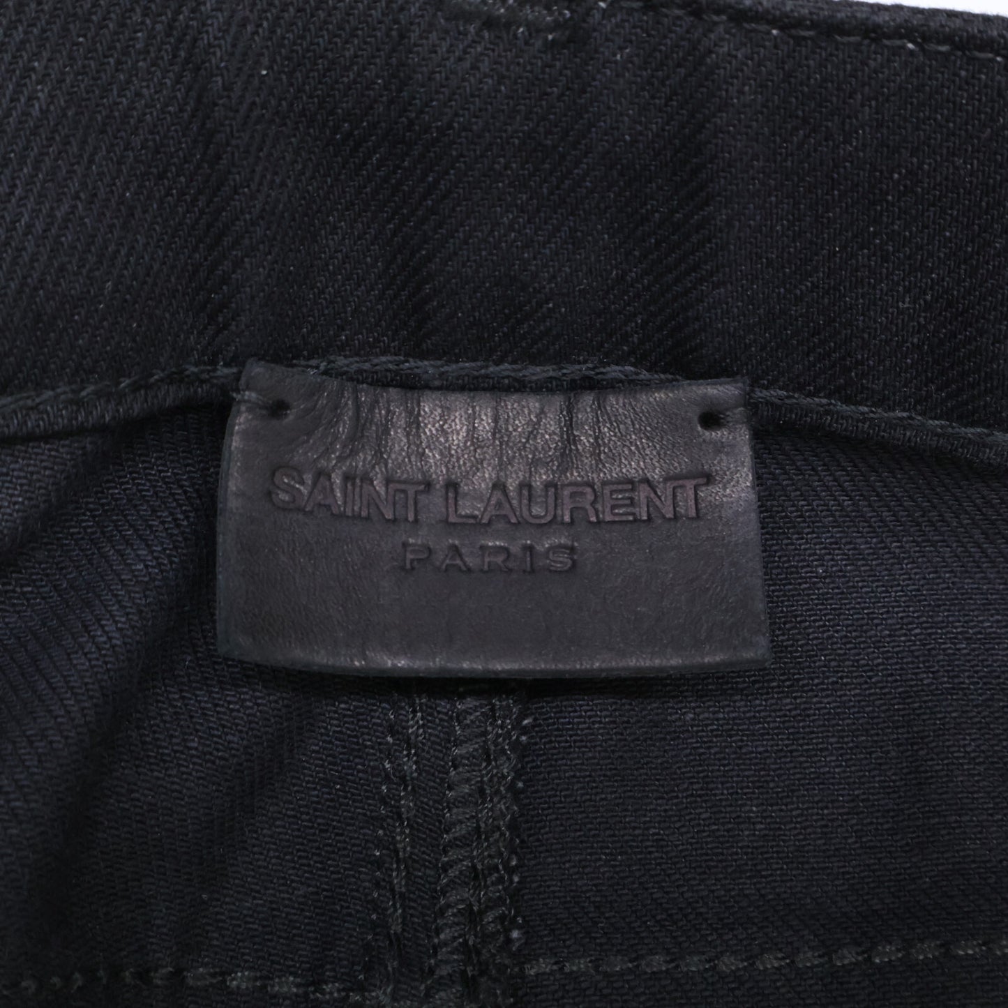 SAINT LAURENT PARIS サンローランパリ 638265 ﾌﾞﾗｯｸ ｽｷﾆｰﾃﾞﾆﾑﾊﾟﾝﾂ ボトムス 26