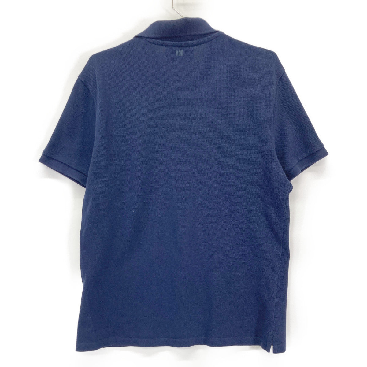 AMI PARIS アミパリス ﾈｲﾋﾞｰ ﾎﾜｲﾄﾛｺﾞ ﾎﾟﾛｼｬﾂ トップス L