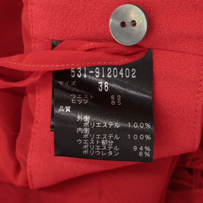 ADORE アドーア ﾚｯﾄﾞ 531-9120402 ﾌﾟﾘｰﾂﾌﾗﾜｰﾚｰｽ ｽｶｰﾄ スカート 36