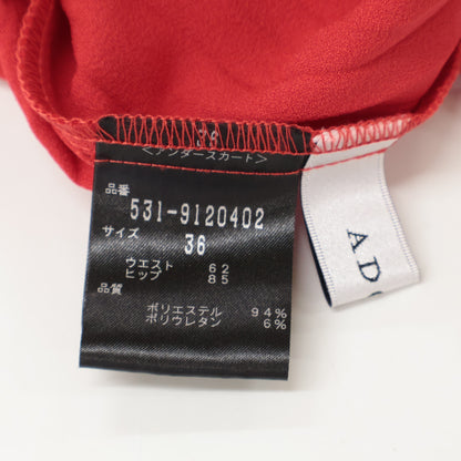 ADORE アドーア ﾚｯﾄﾞ 531-9120402 ﾌﾟﾘｰﾂﾌﾗﾜｰﾚｰｽ ｽｶｰﾄ スカート 36