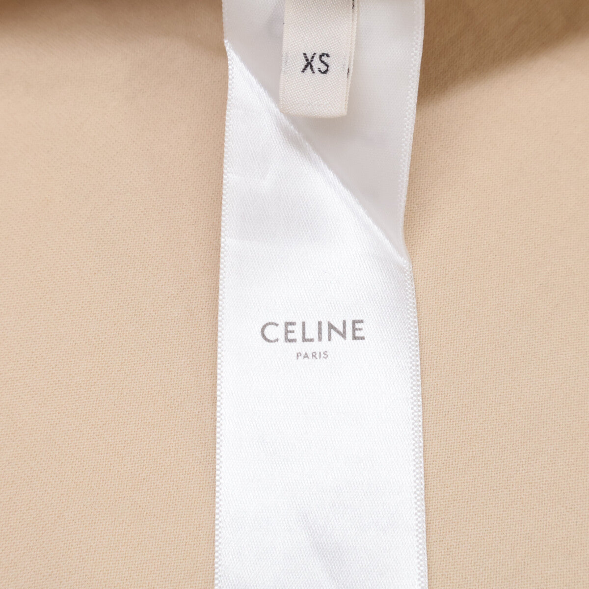 CELINE セリーヌ ﾍﾞｰｼﾞｭ 2X681671Q ｺｯﾄﾝ ﾛｺﾞ 半袖Tｼｬﾂ トップス XS