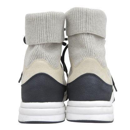 CHANEL シャネル スエードソックススニーカー シューズ レディース アイボリー ライトグレー ブラック 36 36G45204 23AW シューズ 36