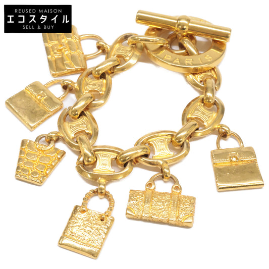 CELINE セリーヌ バッグモチーフチャーム マカダム ブレスレット