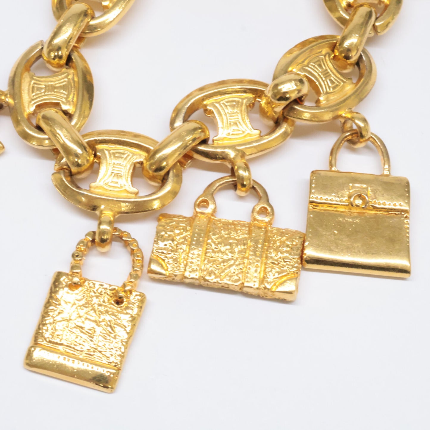 CELINE セリーヌ バッグモチーフチャーム マカダム ブレスレット